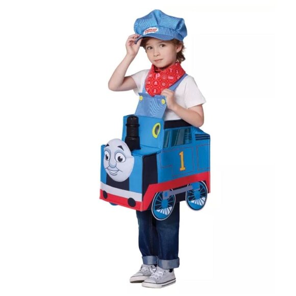 Spirit Halloween Thomas & Friends Toddler Ride-Along Thomas Train Costume OS - Picture 1 of 7